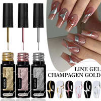 Vernis à ongles gel UV pailleté Platinum Liner 3 couleurs : Effet luxe longue durée