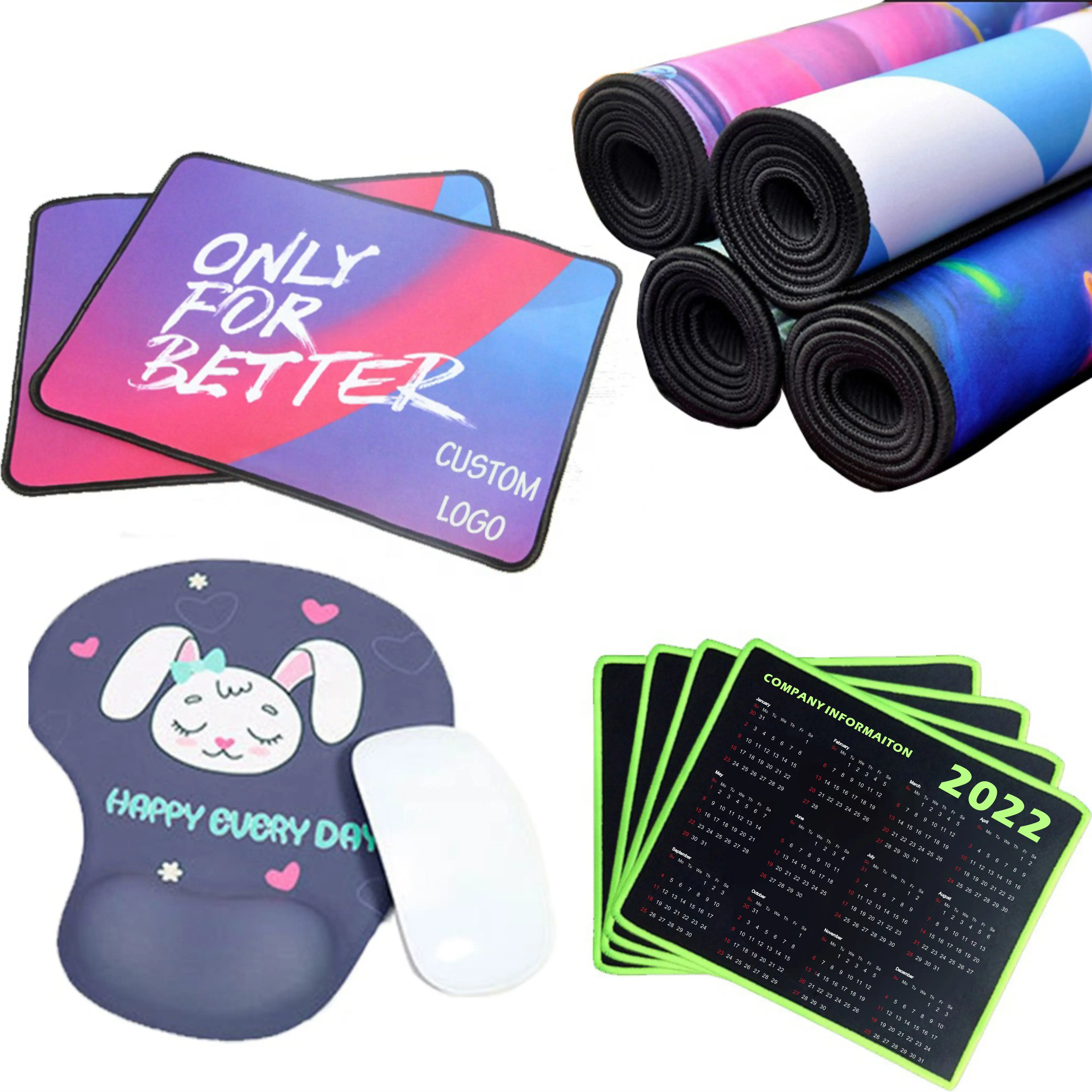 Fabrika fiyat özel Mouse Pad baskı süblimasyon fare altlığı veya ekran baskılı özel Logo baskı fare altlığı promosyon hediyeler için