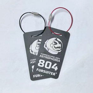 Özelleştirilebilir anodize alüminyum Metal çanta bavul bagaj etiketleri - Product Image 3