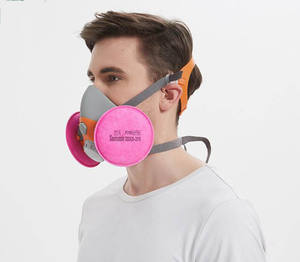 8800 <span class=keywords><strong>Respirator</strong></span> silikon Anti debu EN 140 masker Gas setengah wajah untuk pengamplasan Las metalurgi masker Gas karbon aktif - Product Image 5
