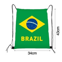 Sac à dos en polyester à cordon de serrage pour club de football, sac à cordon pour supporters de football, sacs cadeaux pour le football mondial, sac à dos de rangement pour baskets