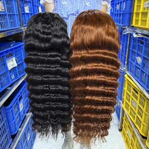 סיטונאי venders 5 x5 תחרה הסגר פאה איכות גבוהה שיער ויאטנמית דבק פחות פאות גל אננס שיער אדם פאות - Product Image 5