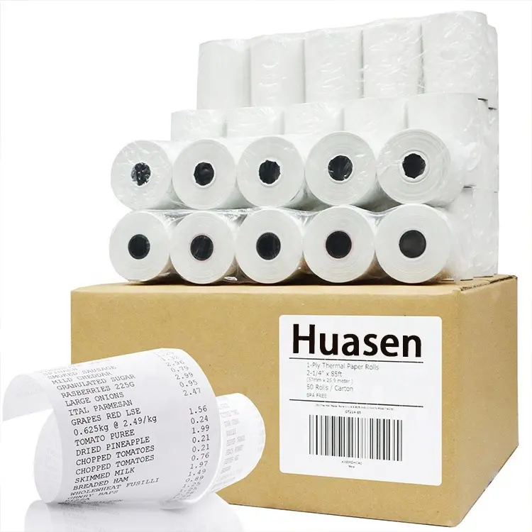 Factory wholesale pos bill roll 3 1/8 x 230 thermal paper till roll 80X80 mm thermal receipt paper roll