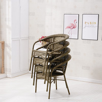 Ensemble de table et trois chaises de jardin en fer forgé moderne avec table basse intégrée pour balcon et terrasse extérieure - Vente directe usine