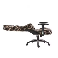 Chaise de jeu ergonomique moderne pivotante en tissu, design confortable, dossier haut, accoudoirs réglables, base à cinq étoiles, personnalisable