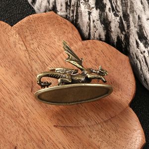 Artisanat en métal <span class=keywords><strong>Warcraft</strong></span> Feilong plus petits ptérosaures ornements en laiton dinosaure jouets poche petits ornements - Product Image 5