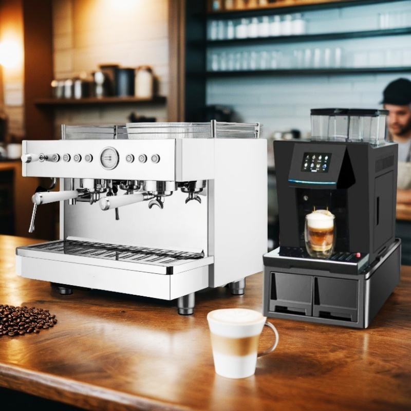 Máquina de café manual de barista profesional cafetera expreso