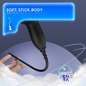 Vibrateur masculin avec ventouse et sonde pour insertion urétrale, plug pénien, stimulateur et dilatateur, jouet sexuel - Product Image 5