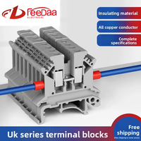 Bornier de raccordement sur rail DIN série UK, connexion universelle par vis, borniers modulaires UK2.5B UK3N UK5N UK6N UK10N UK16N PA66