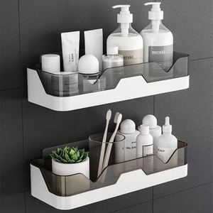 Free Drilling Eco-Friendly <b>Plastic</b> Wall Mounted Bathroom <b>Storage</b> Rack Shelves Basket Shower Shelf Organizer with <b>Drawers</b> - Product Image 1