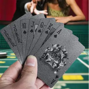 2023 personalizado por atacado de Alta Qualidade jogando cartas Cross-border lazer Ouro/prata/preto cartas de poker Cartões