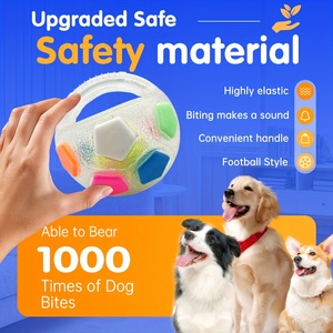 Yeni futbol şekilli köpek çiğnemek oyuncak açık eğitim ve interaktif oyun için dayanıklı diş çıkarma kabartma gıcırtılı top - Product Image 5