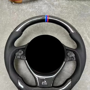 Volant en fibre de carbone pour BMW 2014 535D, cuir perforé noir, carbone M Sport pour BMW E90 328i - Product Image 2