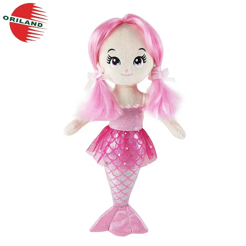 Pretty girls cute mermaid dolls cloth dolls soft rag doll stuffed toy