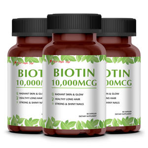 Capsules de biotine Clean-Label - Sans excipients, soutien pour les cheveux, les ongles et la peau, enregistré par la <span class=keywords><strong>FDA</strong></span> - Product Image 1