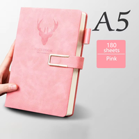Carnet et agenda en cuir véritable de taille A5 pour la journalisation d'affaires