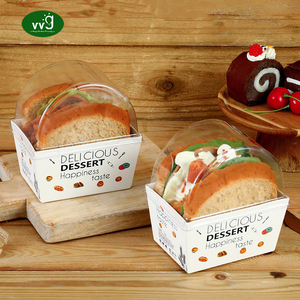 Vvg gói thực phẩm hộp giấy tùy chỉnh Takeaway dày trứng bánh mì nướng Hamburger ăn sáng bánh sandwich Hộp bao bì - Product Image 1