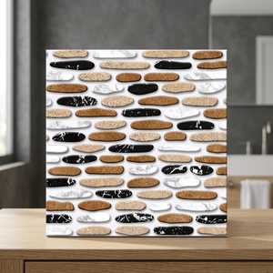 Carreaux de sol en céramique effet pierre brillants 300x300mm Hong Kong Mosaic pour cuisine et salle de bain - Design intérieur - Product Image 2
