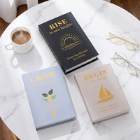 Lot de 3 boîtes de rangement décoratives en forme de faux livre pour bureau à domicile, avec impression graphique inspirante, vente en gros