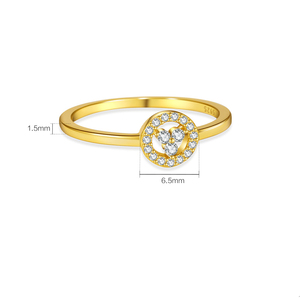 Sang Trọng 925 Sterling Bạc Đơn Giản Hình Học Cubic Zirconia Engagement Bridal Vài Ngón Tay Nhẫn Thời Trang Đám Cưới Đồ Trang Sức - Product Image 4