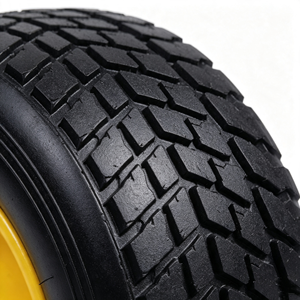 8x2.2 In Flat Free Solid Rubber <b>Wheel</b> Deep Tread Yellow Powder Coated Steel Rim <b>Wheel</b> for Hand Truck Garden Trolley Utility Cart - Product Image 6