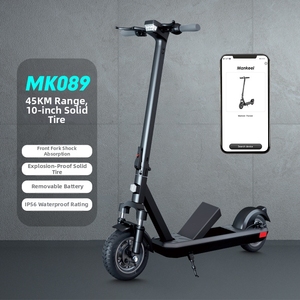 <span class=keywords><strong>Scooter</strong></span> <span class=keywords><strong>Plegable</strong></span> Portátil de Dos Ruedas con Batería de Litio de 350W, Batería Extraíble, Ruedas de 10 Pulgadas, Impermeable - Product Image 1