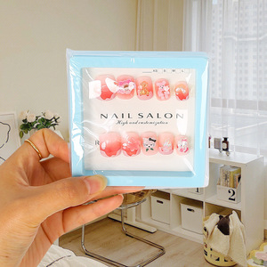 Uñas Postizas de Marcas Japonesas y Coreanas, Diseño de Dibujos Animados, Colores Mezclados, Longitud Media, Decoradas con Lentejuelas, para Mujeres y Niñas - Product Image 4