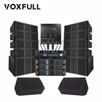 Système de sonorisation professionnel Line Array PA, système audio complet avec amplificateur de mixage, microphone sans fil pour scène, événements d'église