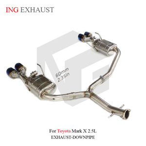 ING Exhaust Catback Tuyaux en acier inoxydable pour Toyota Mark <span class=keywords><strong>X</strong></span> 2.5L avec silencieux à valve Pièces de performance automobile Valve <span class=keywords><strong>Tronic</strong></span> Exhaust - Product Image 4