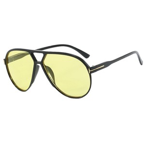 Aviator <b>Sunglasses</b> Black Frame Orange Lens UV400 Protection Unisex Outdoor Use - Product Image 5