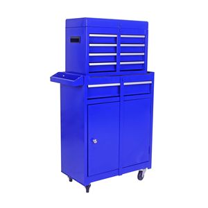 Carro de pecho de herramienta rodante desmontable de 5 cajones DB Blue con gabinete inferior y estante ajustable - Product Image 6