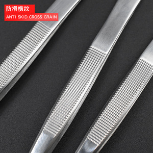 Pinzas para sellos de gran venta, clips antimagnéticos de acero inoxidable de cabeza plana, clips para papel, pinzas de pestañas de cabeza plana tipo pico de pato - Product Image 1