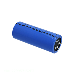 Condensador de canal del fabricante CAP ALUM 1500UF 20% 450V SNAP TH MAL229957152E3 de montaje a través de orificio 1500 uF - Product Image 1