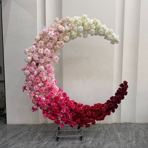 <strong>Moon</strong> Arch Artificial Flower Stand Arch Purely Handmade Wedding Hotel Birthday Banquet Hall Mall Decorative Scene Arrangement - Product Image 6