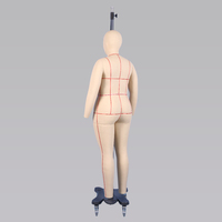 Mannequin de vêtements grande taille pour femmes, modèle national standard, avec coupe 3D, enveloppement complet du corps, accessoires en tissu avec tête fixe