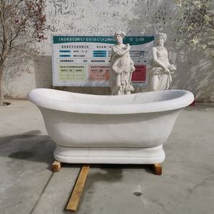 Maison haut <span class=keywords><strong>de</strong></span> gamme personnalisée Baignoire <span class=keywords><strong>de</strong></span> salle <span class=keywords><strong>de</strong></span> bain en marbre Baignoire en pierre solide Belle baignoire en marbre blanc - Product Image 2
