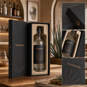 Caja Rígida Impresa Personalizada Premium para Botellas de <span class=keywords><strong>Mezcal</strong></span> con Inserto Personalizado para Promoción de Marcas de Licores de Agave - Product Image 3