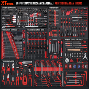 Armoire à outils <span class=keywords><strong>en</strong></span> acier RT TOOL à 12 tiroirs, établi <span class=keywords><strong>en</strong></span> <span class=keywords><strong>bois</strong></span> massif, glissières à roulements à billes, verrouillage à clé, roulettes avec frein, <span class=keywords><strong>rangement</strong></span> d'<span class=keywords><strong>atelier</strong></span> - Product Image 2