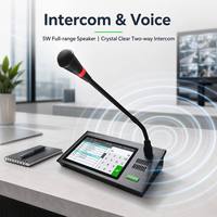 Interphone IP LEEPAG M-6080 avec écran tactile 7 pouces, microphone, son stéréo écologique, centre de commande, diffusion IP