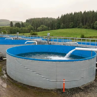 Réservoirs d'eau circulaires en acier galvanisé pour l'aquaculture et l'irrigation, avec tissu PVC et longue durée de vie
