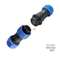 IP68 étanche Weipu SY13 SY17 SY21 broches en cuivre 2 3 4 5 6 7 9Pin connecteur de câble circulaire industriel à baïonnette en plastique pour l'alimentation