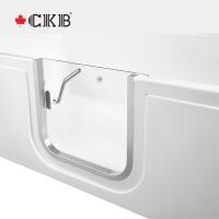 CKB OEM ODM S'allonger vers l'intérieur-porte pivotante Autoportante Trempage Blanc Salle de bain Acrylique Marcher dans la baignoire