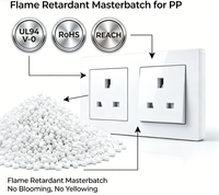 Granulés de masterbatch ignifuge PP halogéné haute performance de grade UL94 V-2 pour luminaires