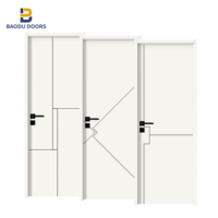 Portes en bois massif pour la maison, modèles modernes en mélamine pour l'intérieur des chambres à coucher