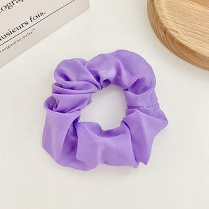 Ikat kepala sifon berpendar Baru ikat kepala besar ekor kuda tidak ada kerusakan rambut warna tunggal elastis grosir N2526 - Product Image 3