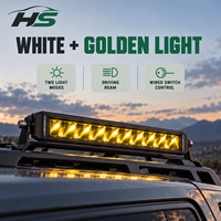 Barre lumineuse LED HSSH améliorée de 50 pouces 250W à une rangée avec rétroéclairage RGB, faisceau de conduite tout-terrain pour camion 4x4