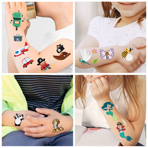Unicorni personalizzati sirena Mini Robot tatuaggio adesivo ragazze ragazzi impermeabile tatuaggio temporaneo per bambini - Product Image 5
