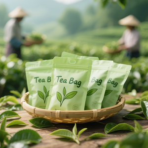 Bajo Moq Impresión digital Sellado térmico Plástico Matcha Bolsa de té verde Bolsa de pie para Matcha en polvo para ensalada Leche Muestra <span class=keywords><strong>gratis</strong></span> - Product Image 4