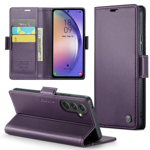 Étui en cuir à rabat magnétique CaseMe avec recharge sans fil, <span class=keywords><strong>protection</strong></span> RFID pour A54 - Design professionnel, antichoc - Product Image 1