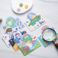 Cartes de vœux pliables 3D découpées à l'emporte-pièce, motifs astronaute, dinosaure, fusée spatiale et planète, pour enfants